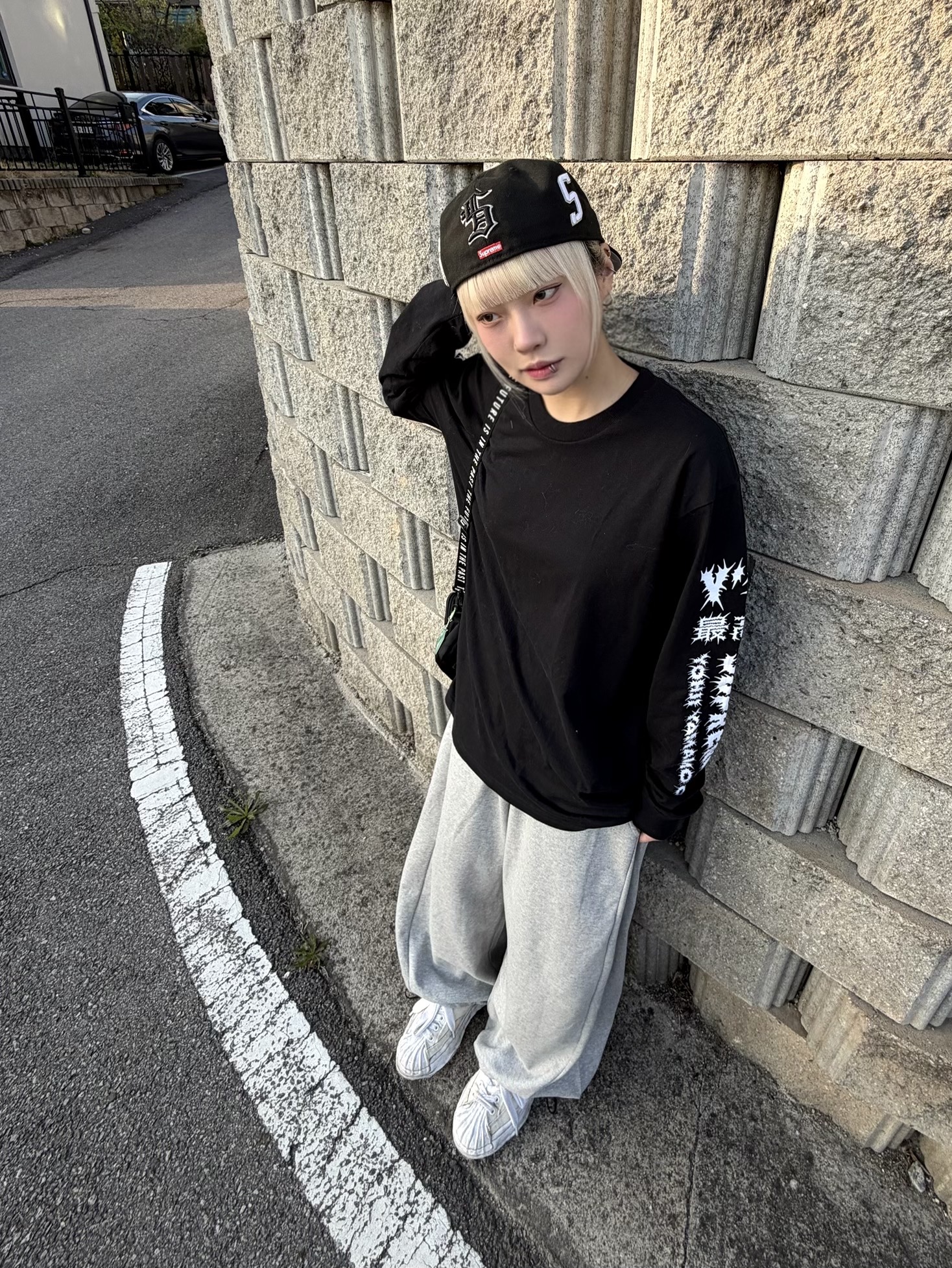 Supreme Multi S Logo New Era Black - 25SS 착용 스타일