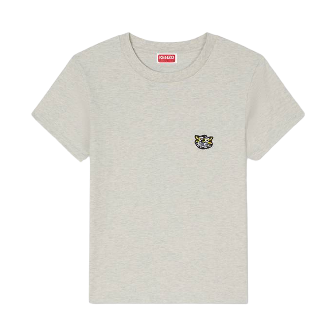 FG52TS2164SO-93 (W) Kenzo Wild Tiger Cotton Embroidered T-Shirt Pale Grey