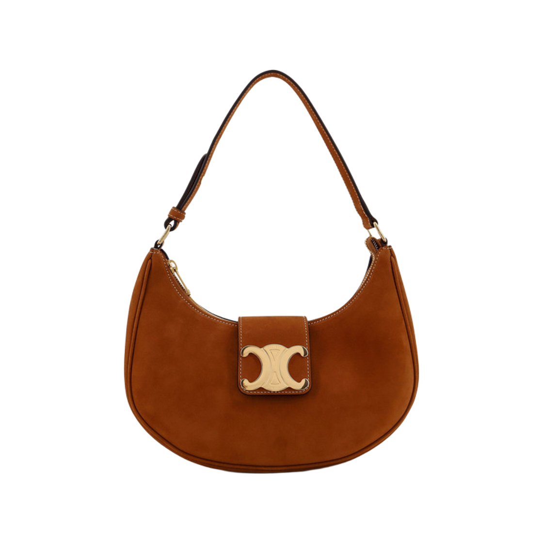 114493GRM-02CM Celine Leather Shoulder Bag Camel