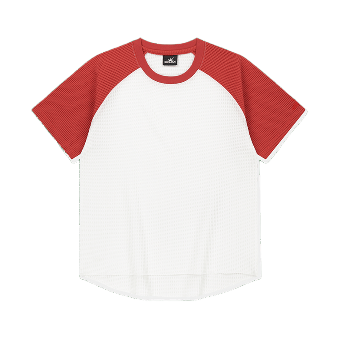 [트리플적립] 썬러브 에어로 와플 래글런 티 화이트/레드