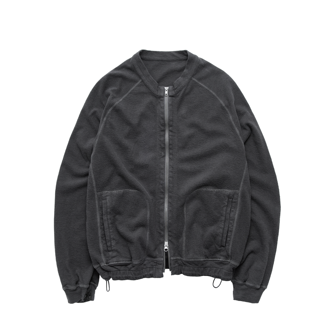 폴리테루 러프셋 집업 퍼플 차콜(Polyteru Rough Set Zip Up Purple Charcoal)