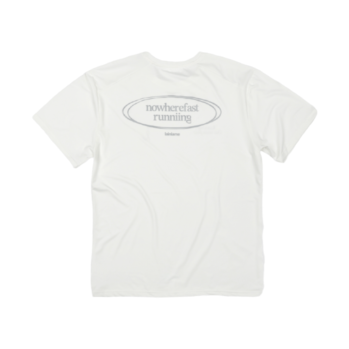 레인레임 노웨어패스트 러닝 티셔츠 크림(lainlame Nowherefast Running Tshirts Cream)