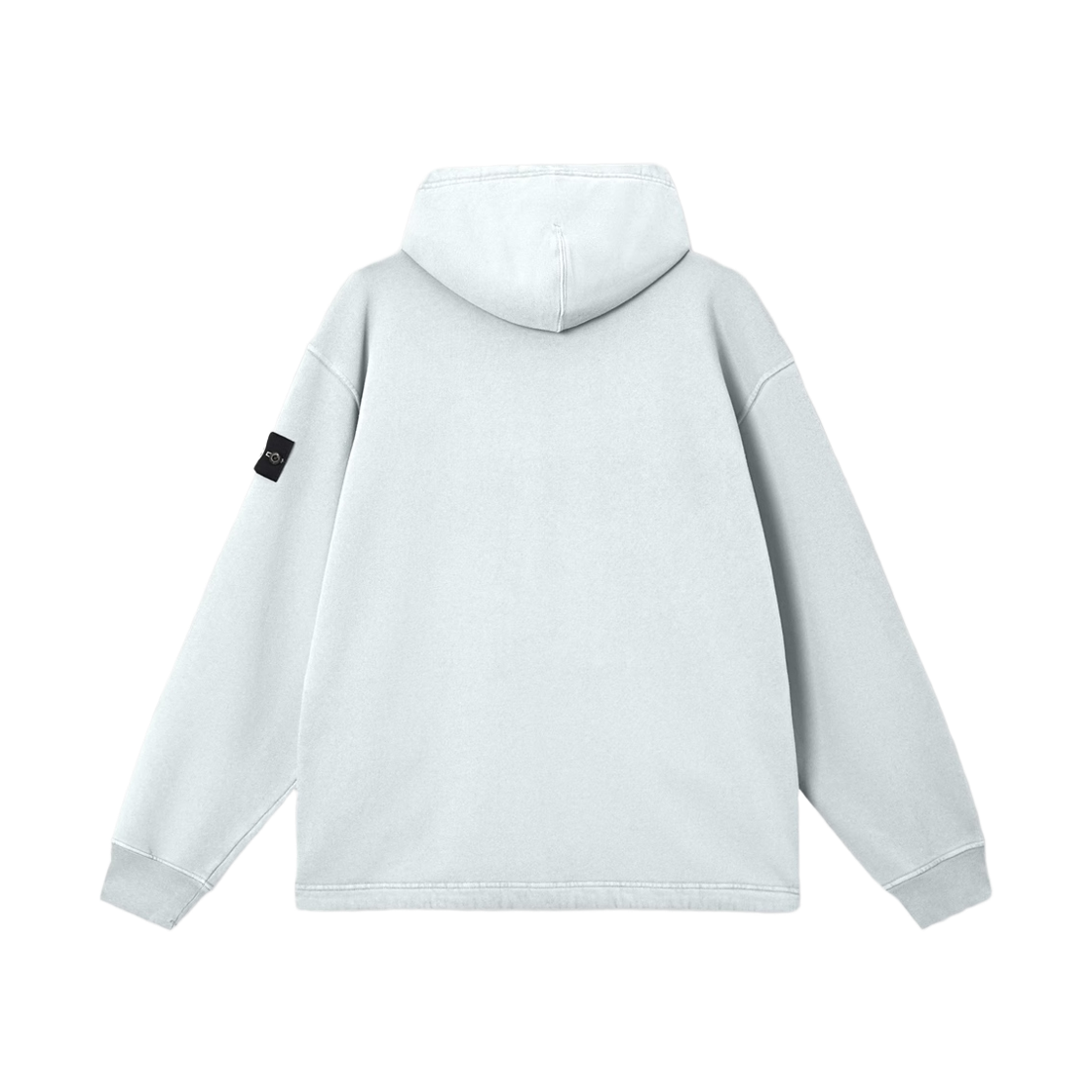 스톤 아일랜드 6100017 포켓 오가닉 코튼 플리스 리플렉티브 가먼트 라미네이션 오버사이즈 핏 집업 후드 스웨트셔츠 스카이 블루 - 26SS(Stone Island 6100017 Organic Cotton Fleece Reflective Garment Lamination Oversized Fit Zip-Up Hooded Sweatshirt with Pockets Sky Blue - 26SS) - 2