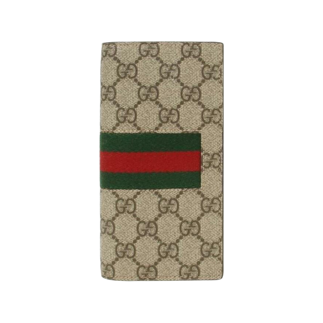 779872-KHN4N-9791 Gucci GG Supreme Canvas Web Wallet Beige Ebony