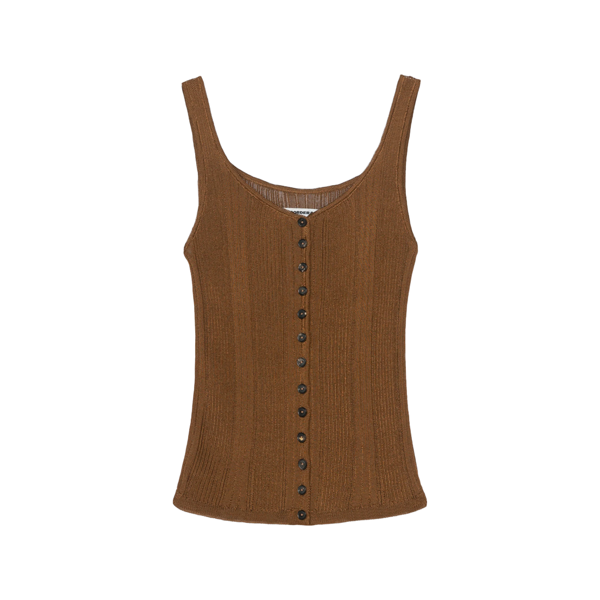 코데라 우먼 리브드 탱크 탑 타바코 - 26SS(Cordera Women Ribbed Tank Top Tobacco - 26SS)