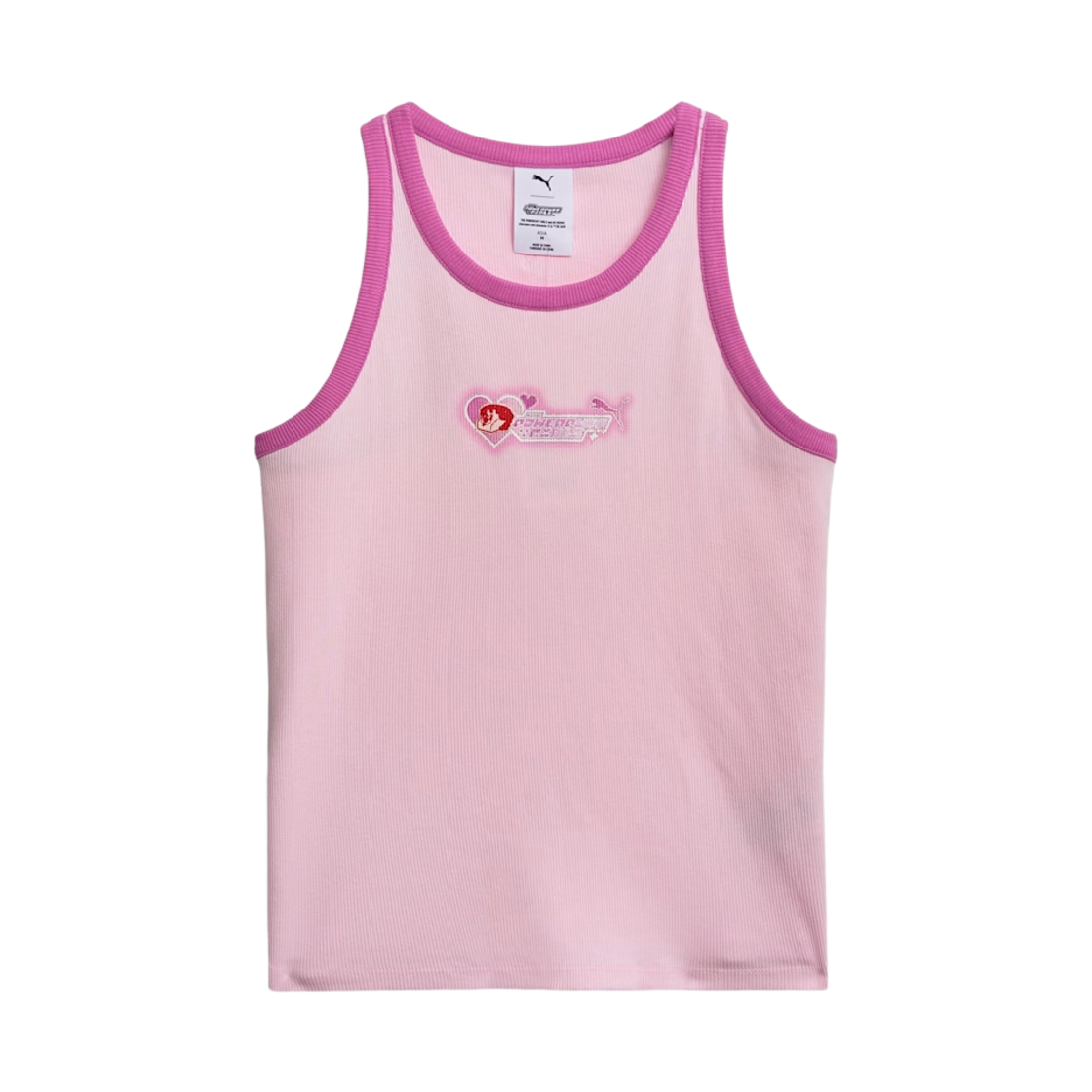 (W) 푸마 x 파워퍼프걸 슬림 탑 위스프 오브 핑크((W) Puma x The Powerpuff Girls Slim Top Whisp Of Pink) - 1