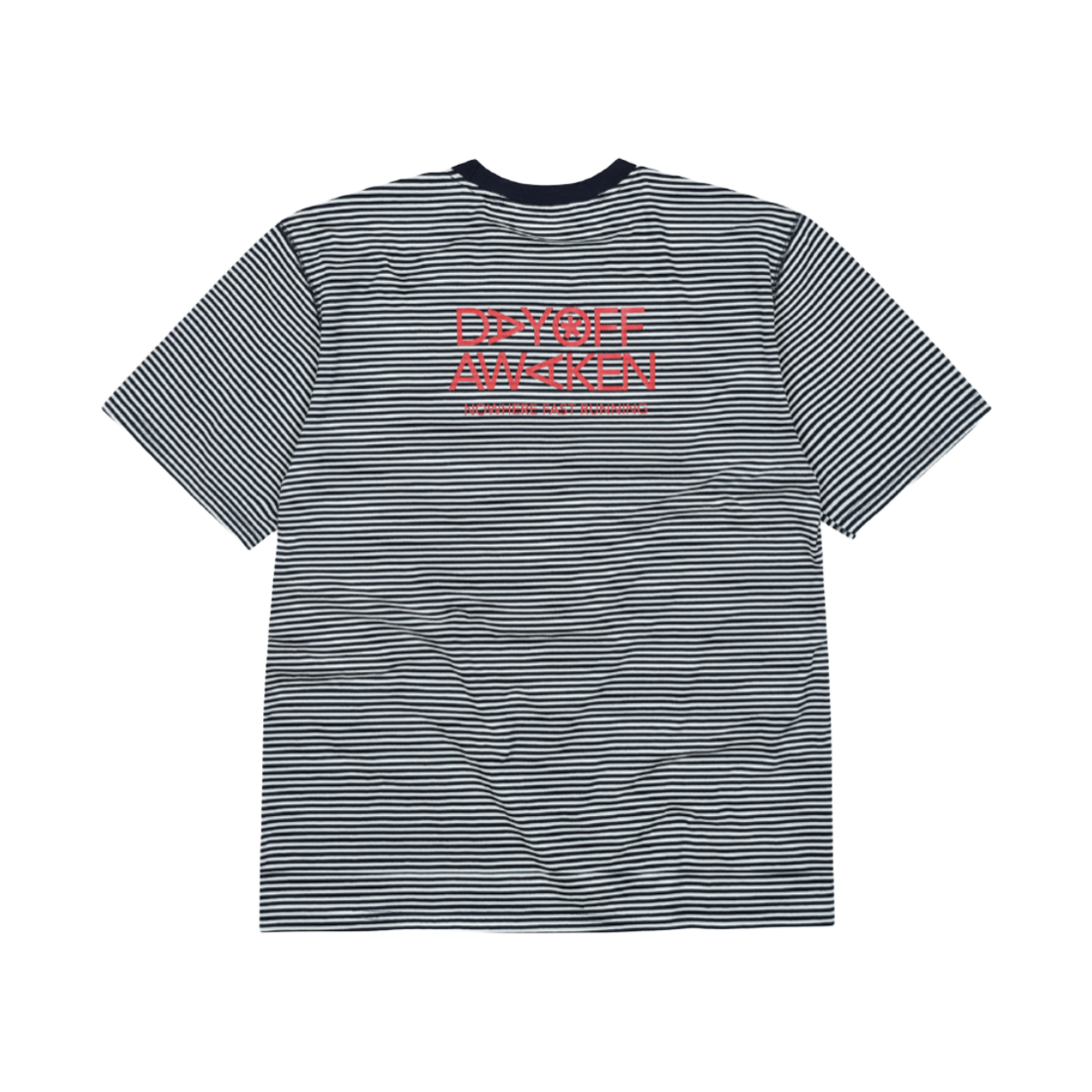 레인레임 데이오프 어웨이큰 스트라이프 러닝 티셔츠 네이비(lainlame Dayoff Awaken Short T-Shirts Navy) - 1