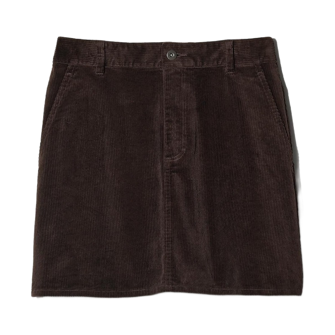 (W) 유니클로 x 꼼뜨와 데 꼬또니 코듀로이 미니 스커트 다크 브라운((W) Uniqlo x Comptoir des Cotonniers Corduroy Mini Skirt Dark Brown) - 1