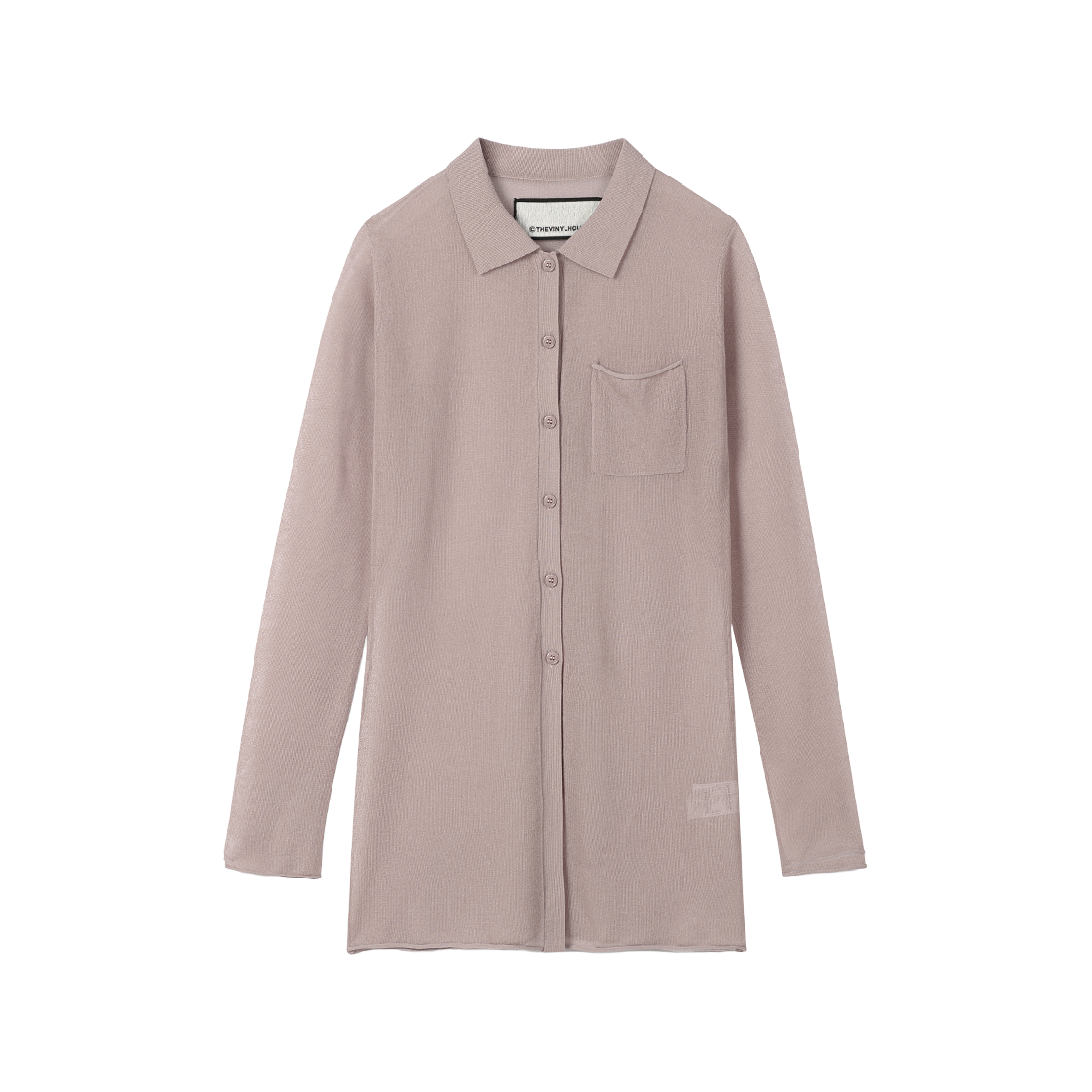 더바이닐하우스 시어 카라 가디건 핑크(Thevinylhouse Sheer Collar Cardigan Pink) - 3