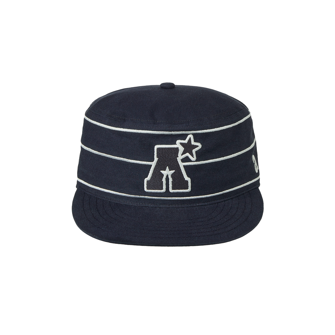 에이이에이이 에이 로고 필박스 캡 네이비(AEAE A Logo Pillbox Cap Navy)