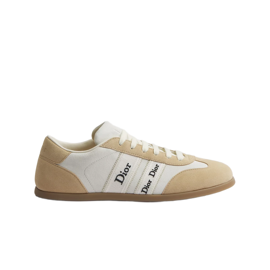 KCK553SUE-S69W (W) Dior Ribbon Sneaker Suede Calfskin White Beige