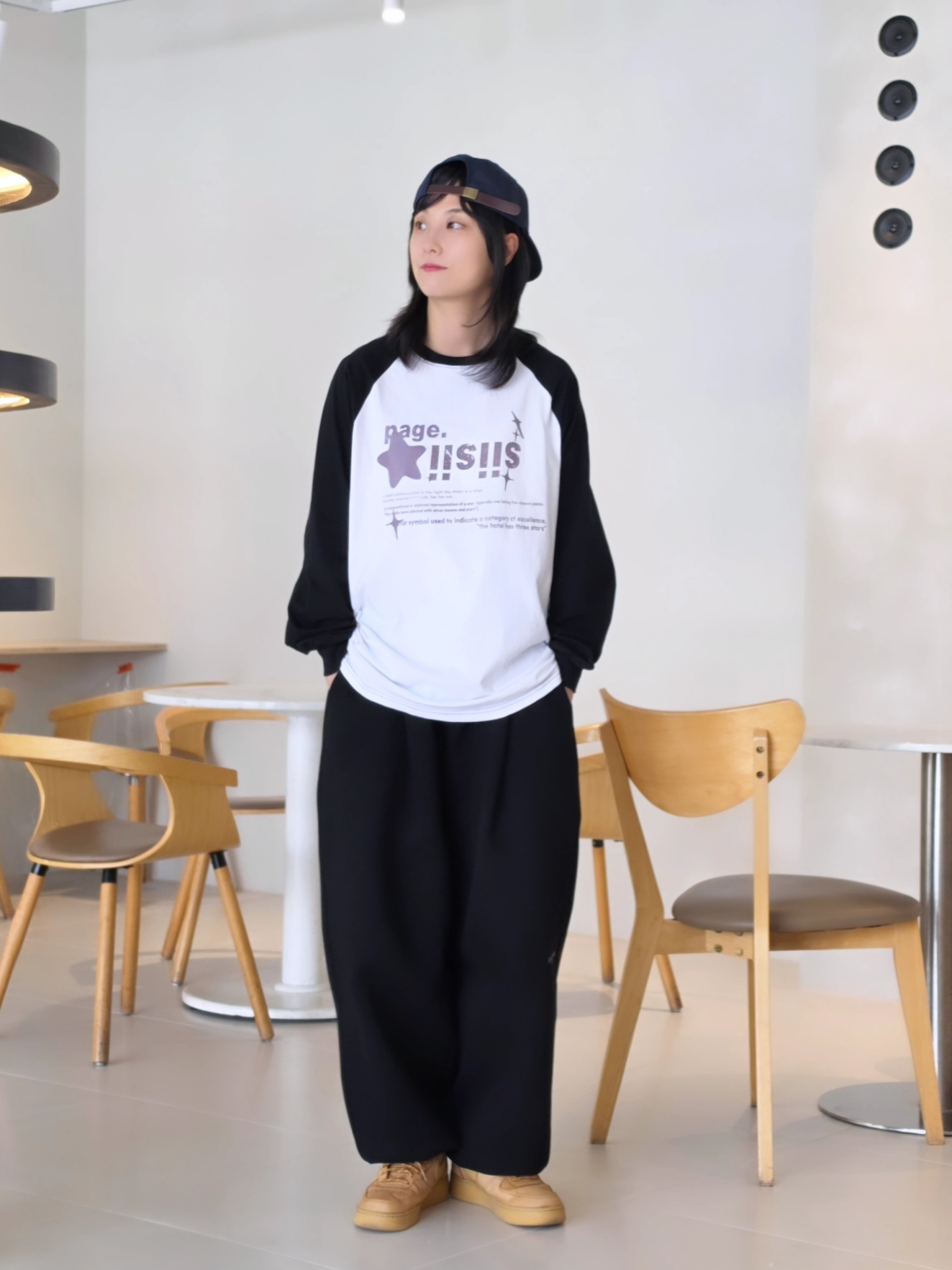 Undermycar Mu.03 Anti Fxxking Logo Play Oversized Sweat Jogger Black, pagesiisii Purple Chrome Siisii Stars Print Overfit Long Sleeve Black 착용 스타일 - 4