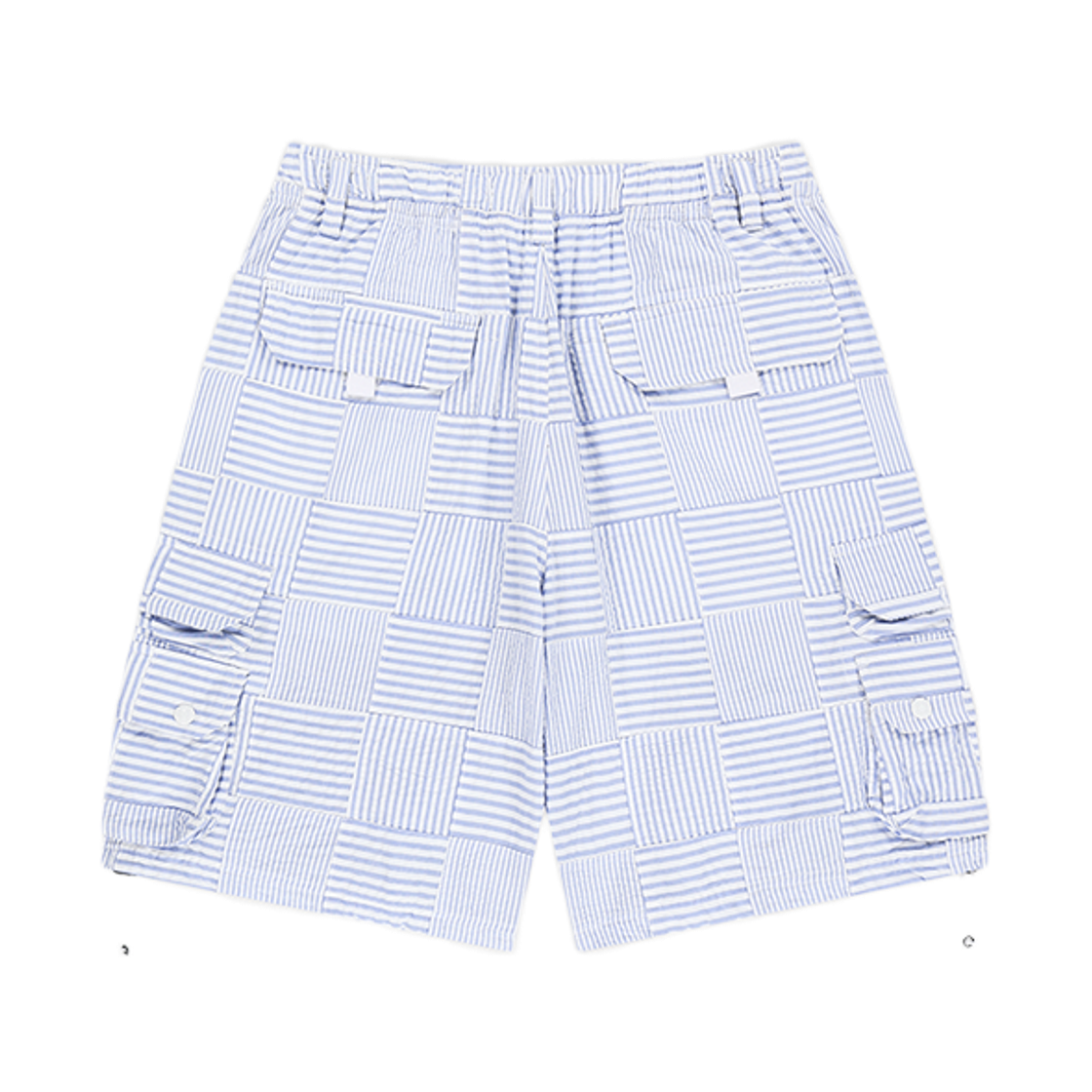 [트리플적립] 썬러브 시어서커 패치워크 카고 쇼츠 블루([트리플적립] SUNLOVE Seersucker Patchwork Cargo Shorts Blue) - 2