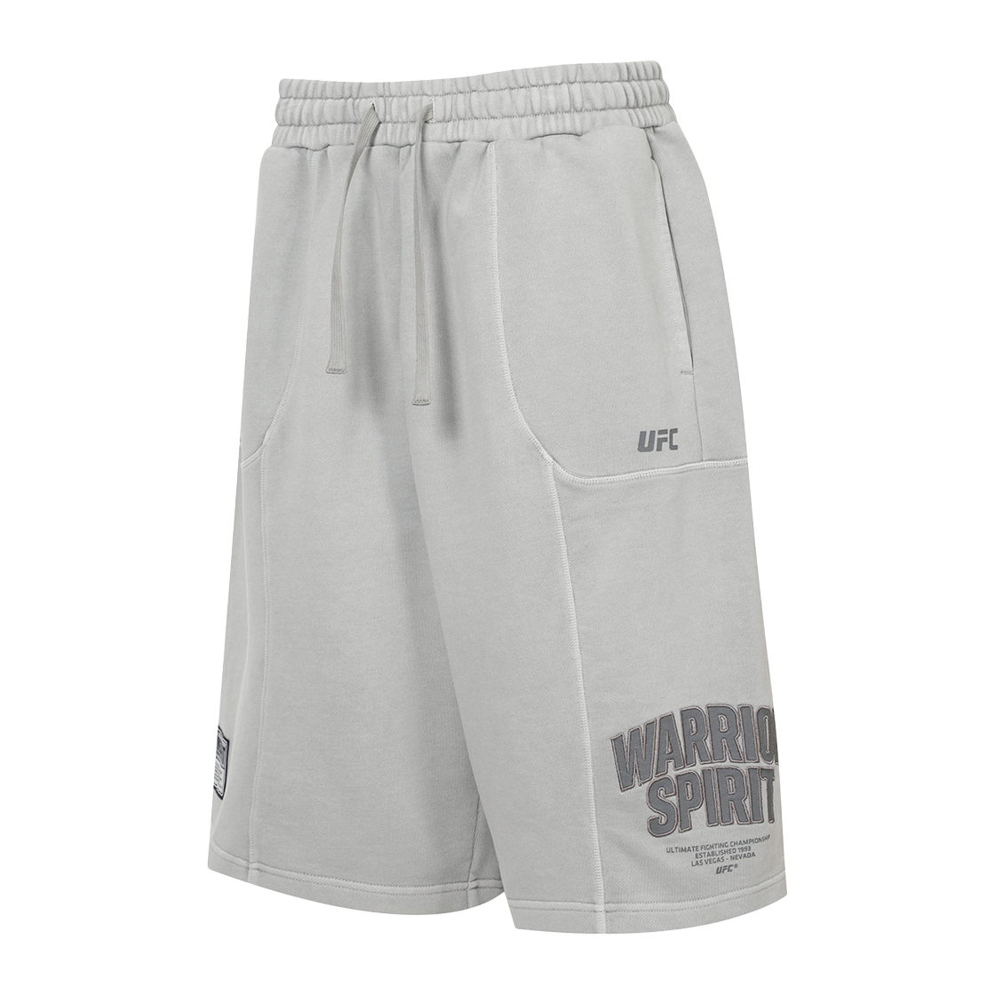 U2SPX2308UG UFC SPORT Dyeing 3.0 Mega Oversized Fit Bermuda Shorts Ultimate Grey
