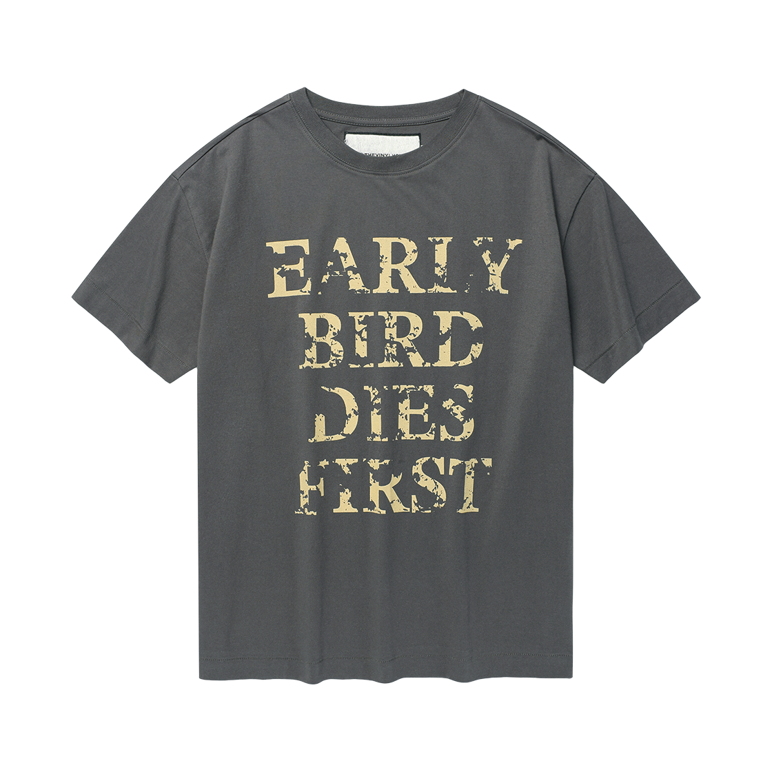 더바이닐하우스 얼리 버드 다이즈 티셔츠 차콜(Thevinylhouse Early Bird Dies Tee Charcoal)