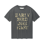 Thevinylhouse Early Bird Dies Tee Charcoal