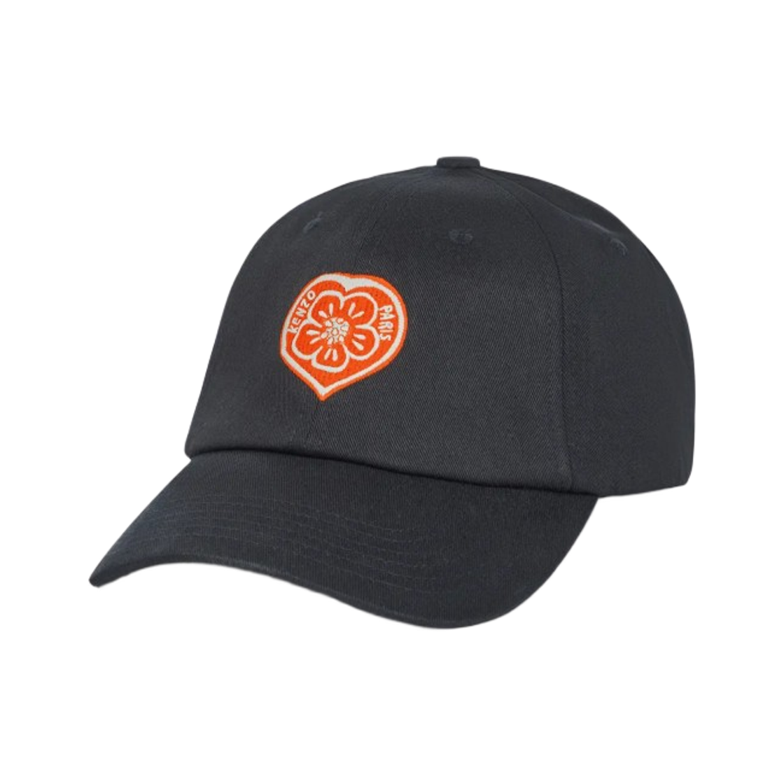 겐조 보케 하트 코튼 자수 캡 블랙(Kenzo Boke Heart Cotton Embroidered Cap Black)