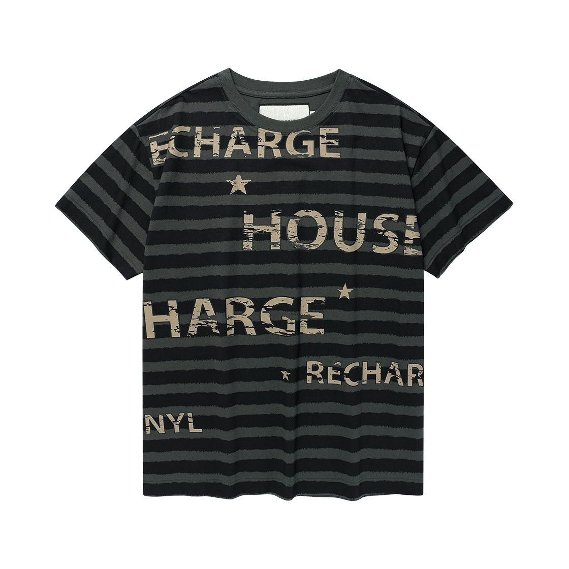 더바이닐하우스 블리드 스트라이프 티셔츠 블루(Thevinylhouse Bleed Stripe Tee Blue)