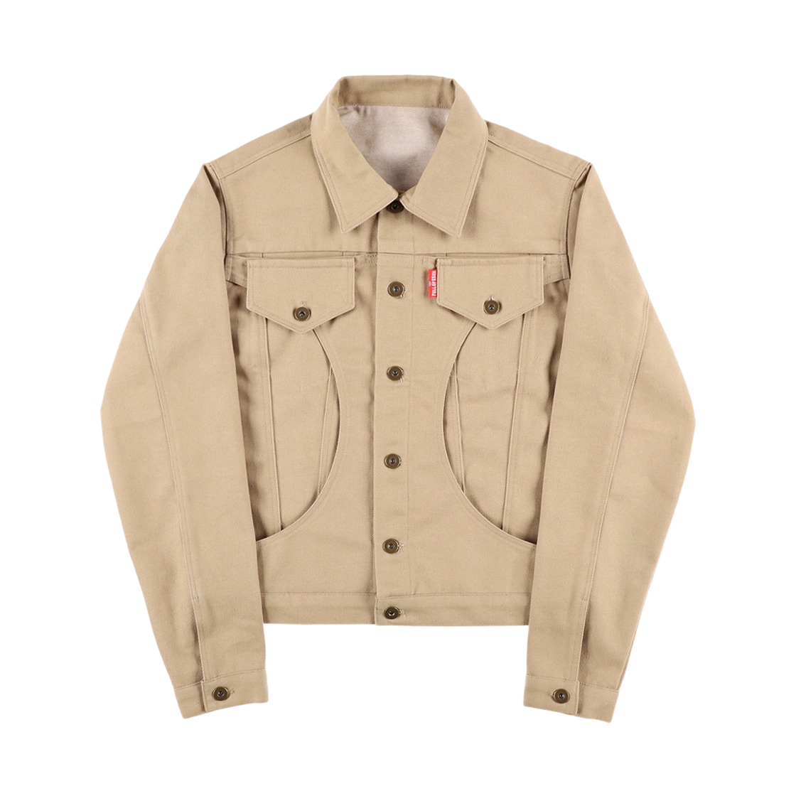 191260108 Full of Ssun Circle Denim Jacket Beige