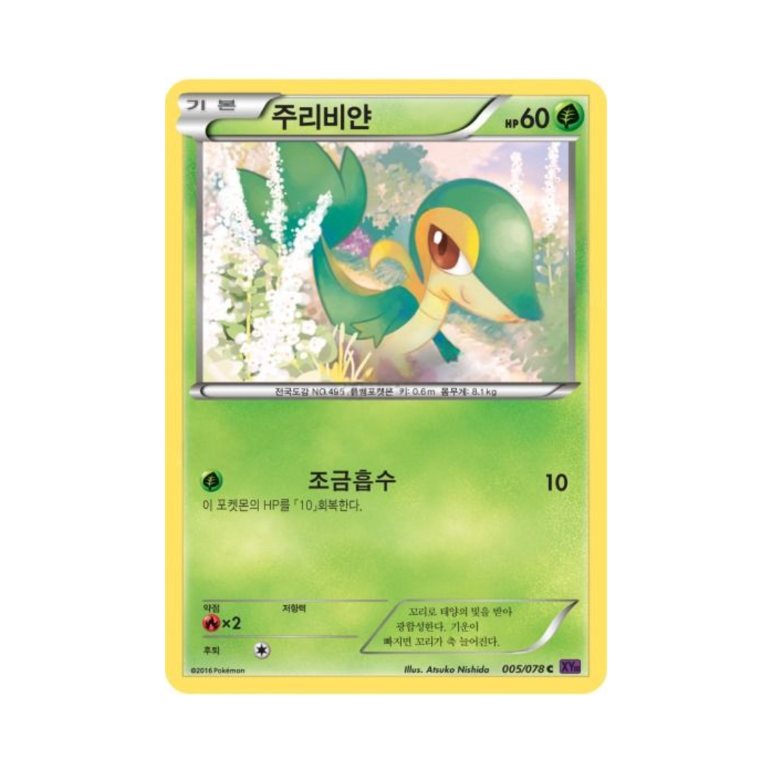 포켓몬 TCG 주리비얀 C 초능력의 제왕 (한글판)(Pokemon TCG Snivy C Awakening Psychic Champion (Korean Ver.)) - 1