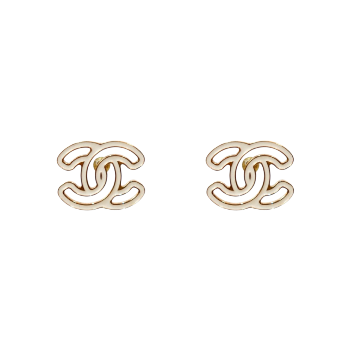 ITCCH2PI43HT Chanel Ivory 24A CC Gold Earrings