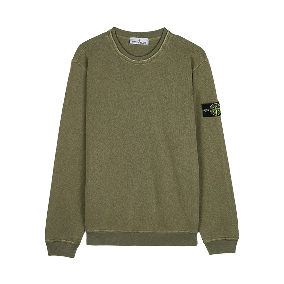 L1S1561000-34S0060-V015G Stone Island 6100034 Old Effect Crewneck Sweatshirt Military Green - 26SS