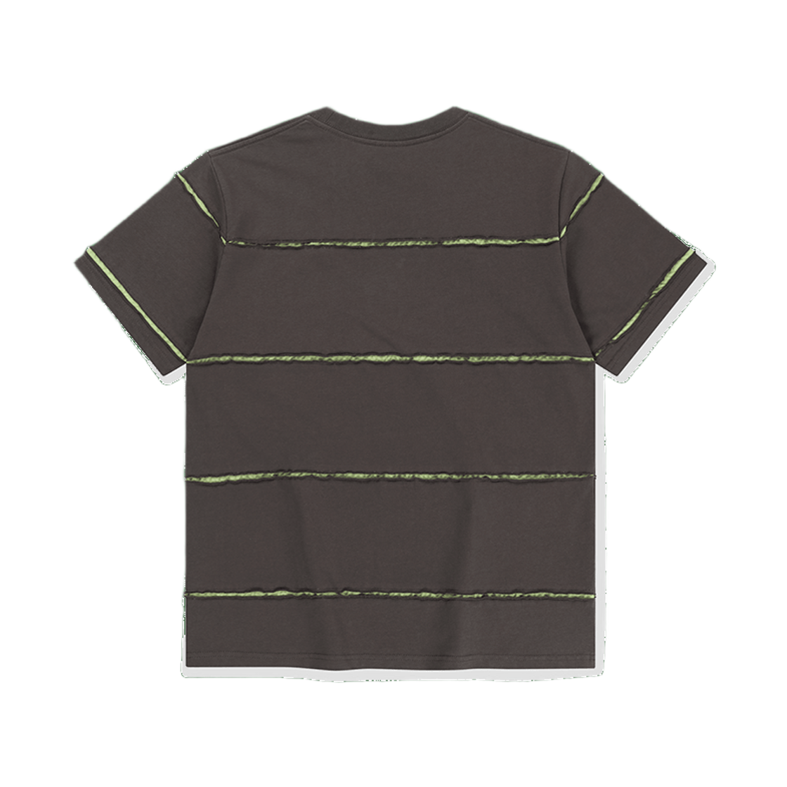 [트리플적립] 썬러브 로우 엣지 스트라이프 티 챠콜([트리플적립] SUNLOVE Raw Edge Stripe Tee Charcoal) - 2