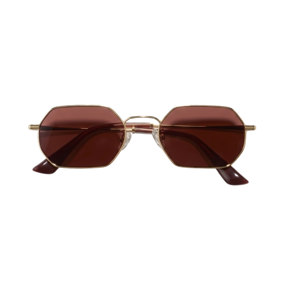 481643-38 Uniqlo Metal Hexagon Sunglasses Dark Brown