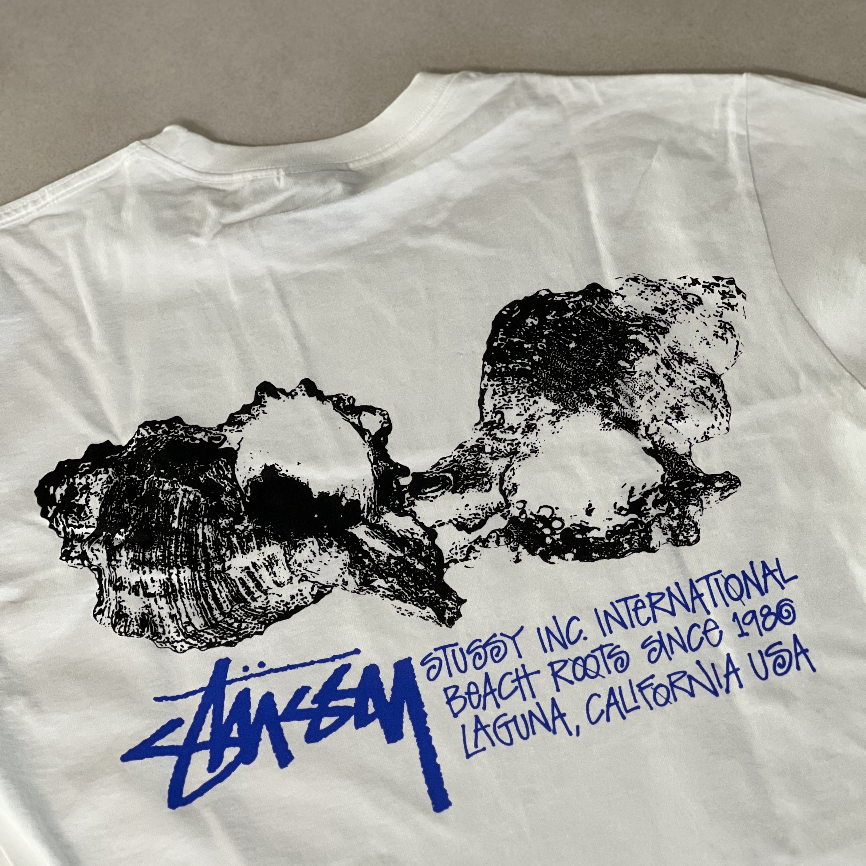 Stussy Shells T-Shirt White 착용 스타일