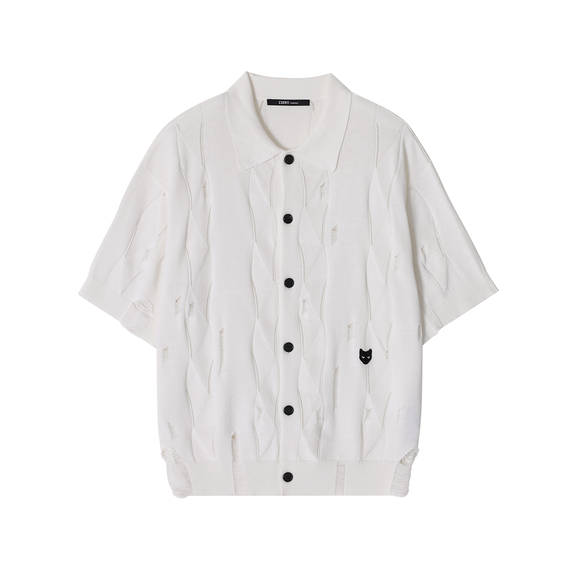 송지오 지제로 팬서 클로우 마크 가디건 크림(SONGZIO ZZERO Panther Claw Mark Cardigan Cream) - 1