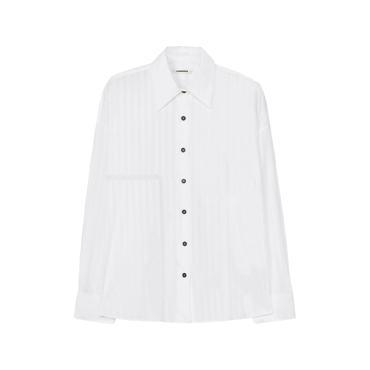 코데라 우먼 오버사이즈 레이스 셔츠 화이트 - 26SS(Cordera Women Oversized Lace Shirt White - 26SS)