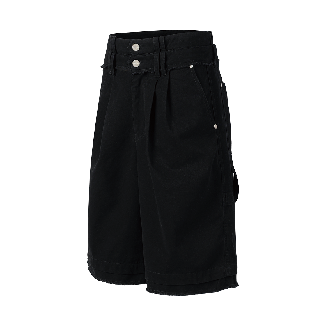 더바이닐하우스 더블 레이어드 쇼츠 블랙(Thevinylhouse Double Layered Shorts Black) - 2