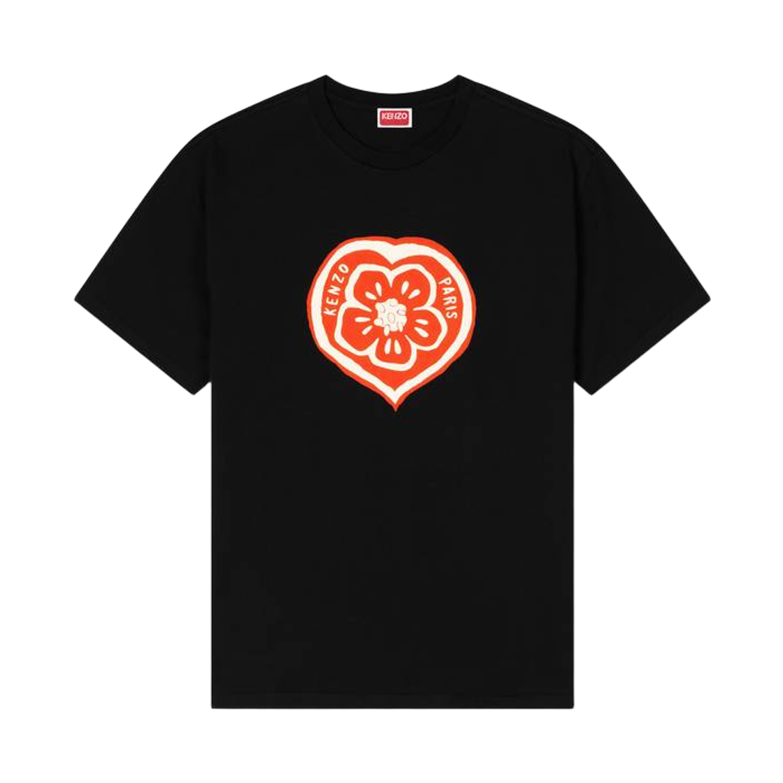 FG52TS3014SG-99J (W) Kenzo Boke Heart Cotton Loose T-Shirt Black
