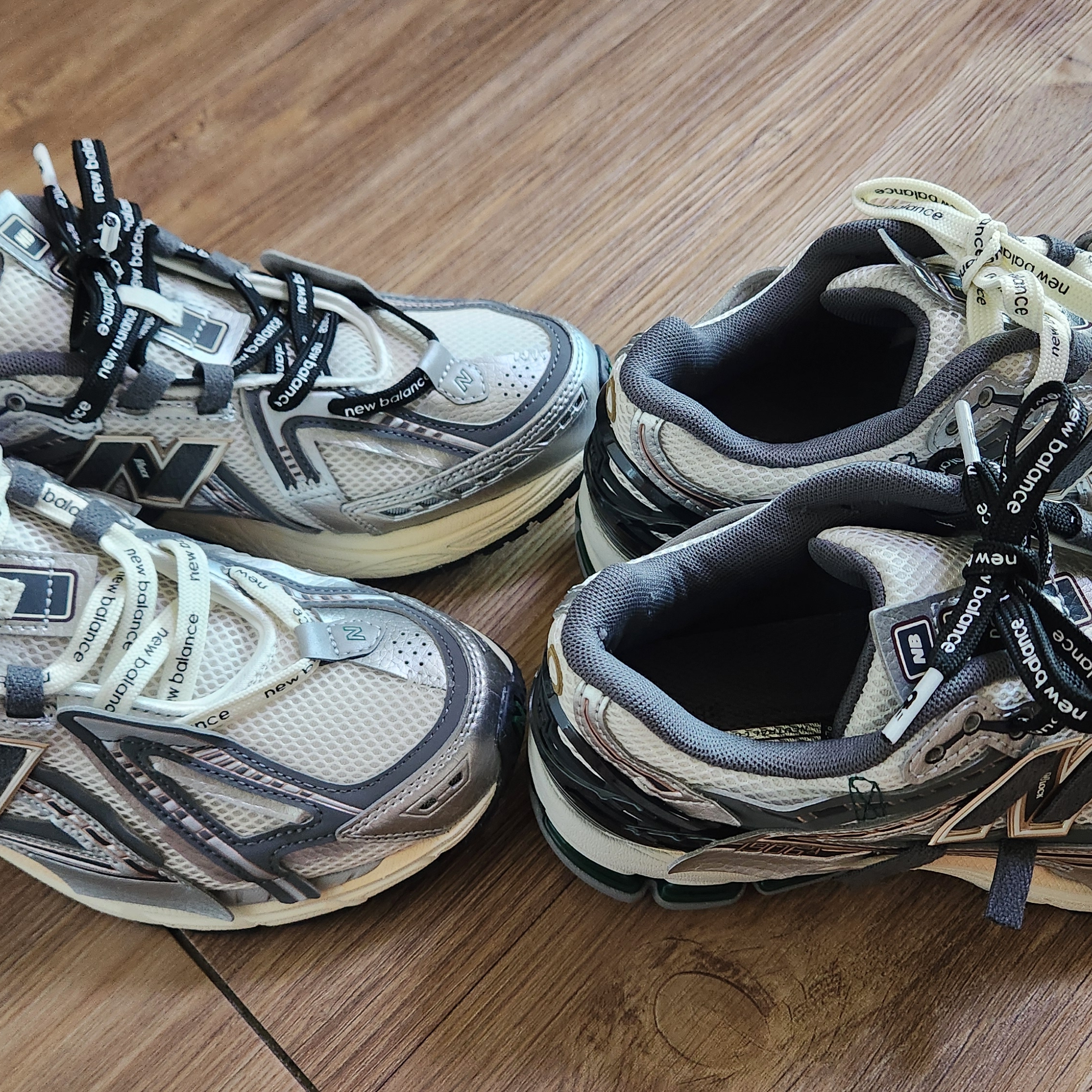 New Balance 1906A Silver Metallic Castlerock 착용 스타일