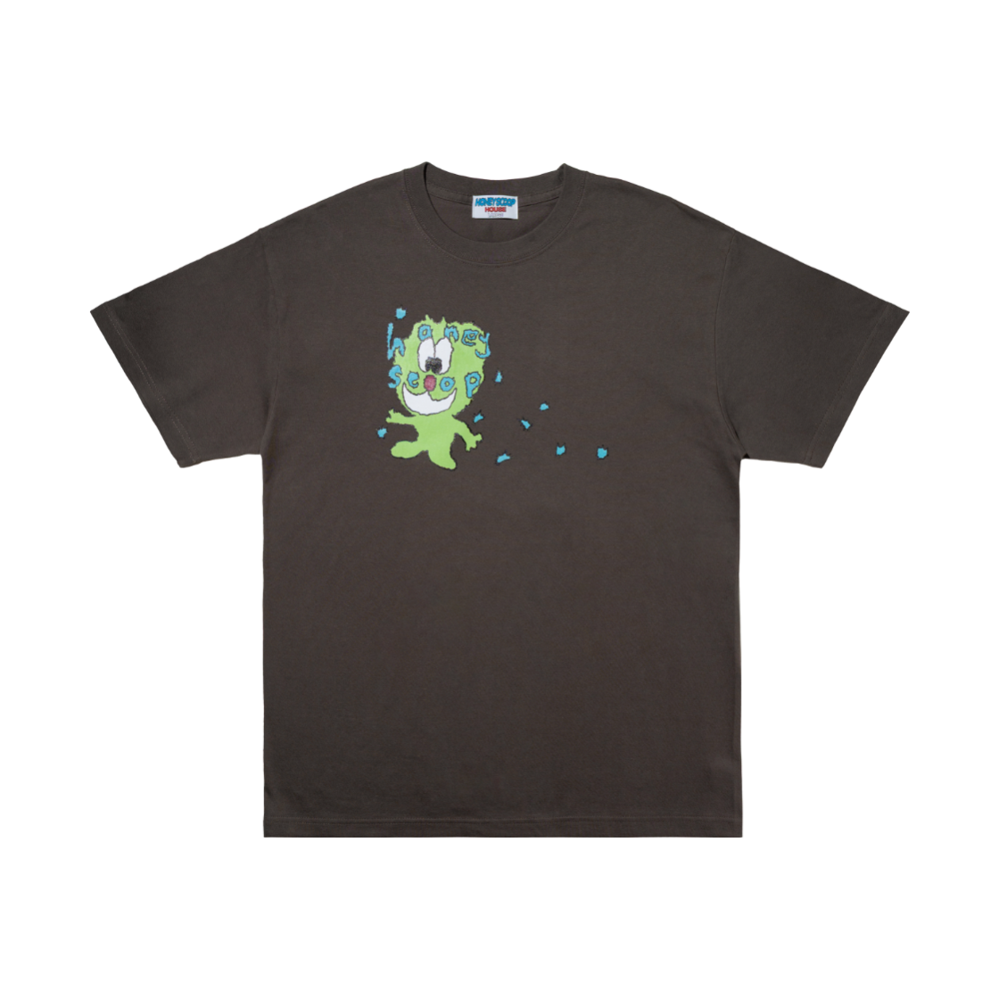 허니스쿱하우스 해피 몬스터 티 차콜(Honey Scoop House Happy Monster Tee Charcoal)
