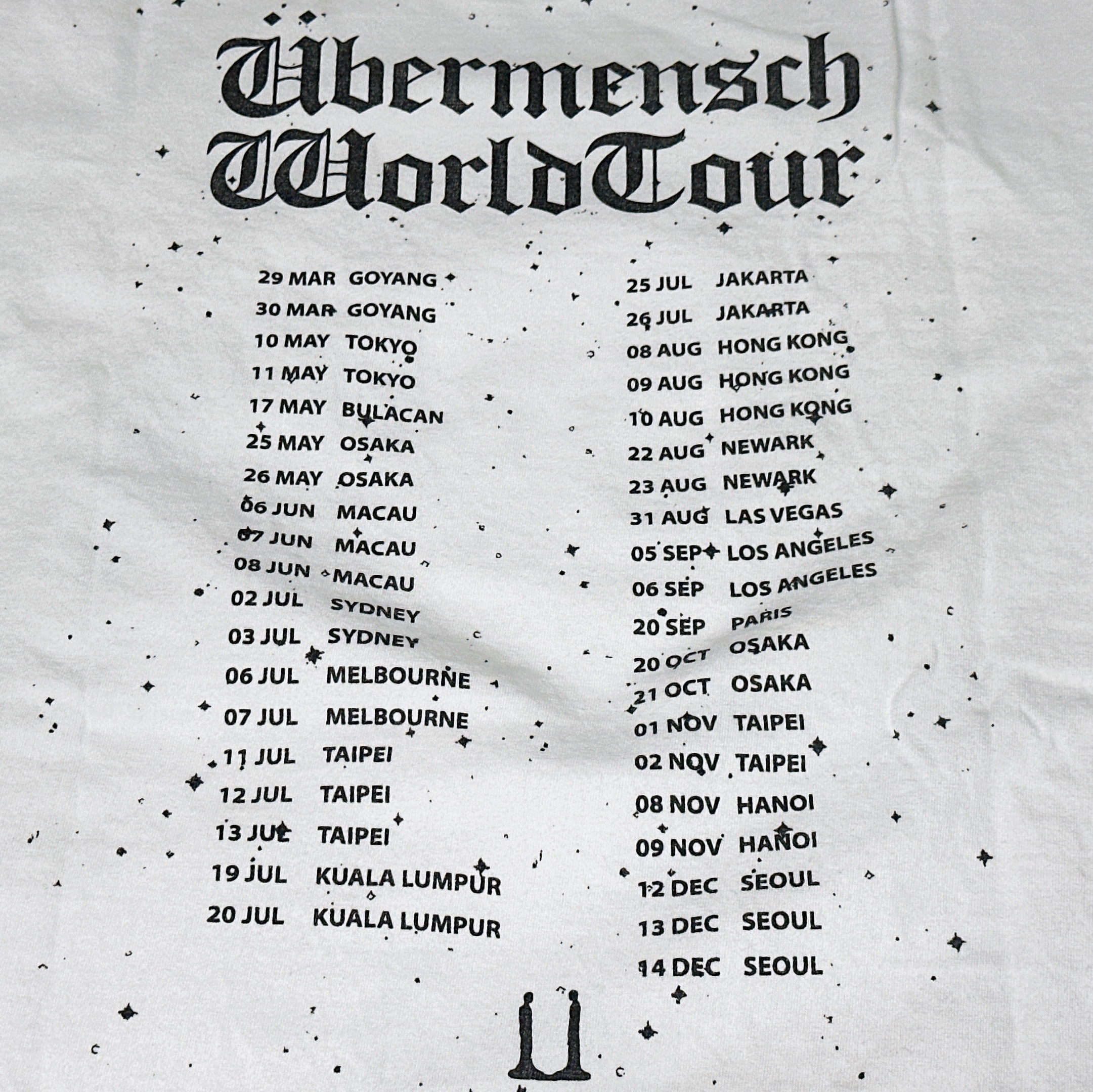 G-DRAGON Ubermensch World Tour T-Shirt White 착용 스타일