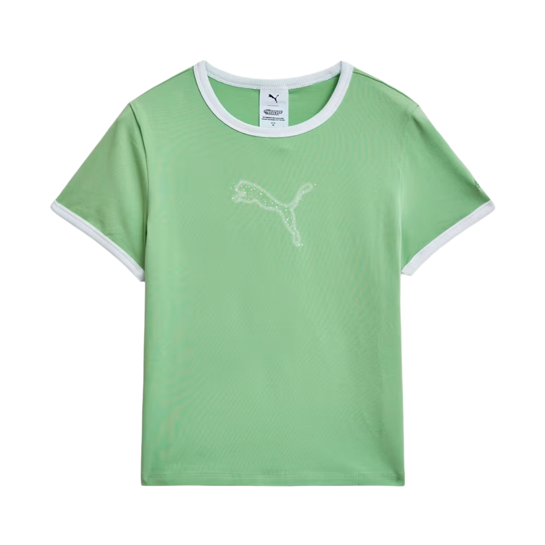 (W) 푸마 x 파워퍼프걸 숏슬리브 티셔츠 링거 퓨어 그린((W) Puma x The Powerpuff Girls S/S T-Shirt Ringer Pure Green) - 2