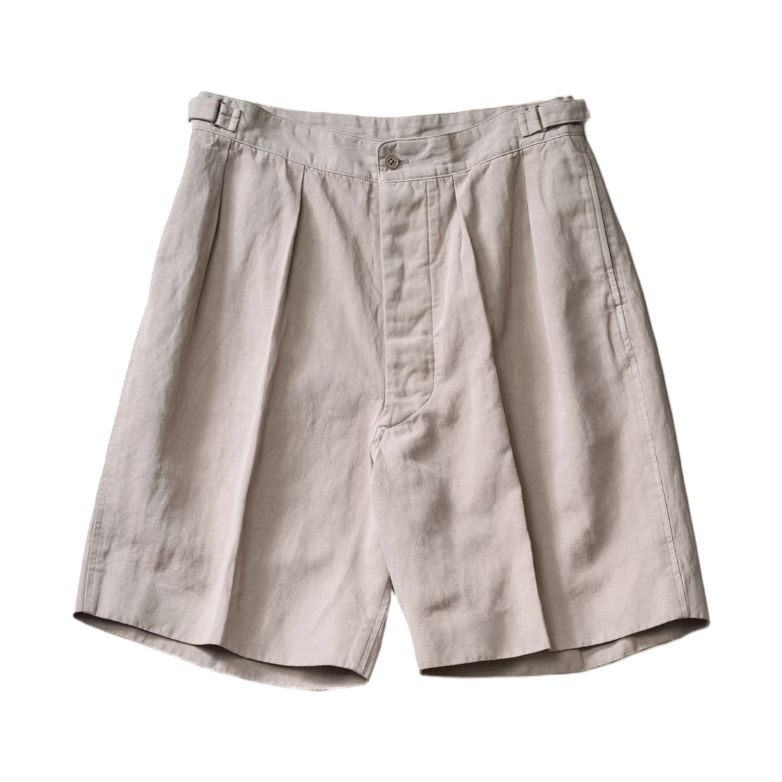 캡틴 선샤인 x 레이디 화이트 코튼 리넨 쇼츠 테이프(Kaptain Sunshine x Lady White Cotton Linen Short Tape)