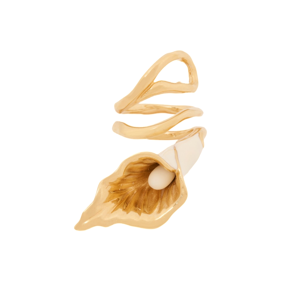 (W) 끌로에 릴리 링 골드 앤 화이트((W) Chloe Lily Ring Gold and White)