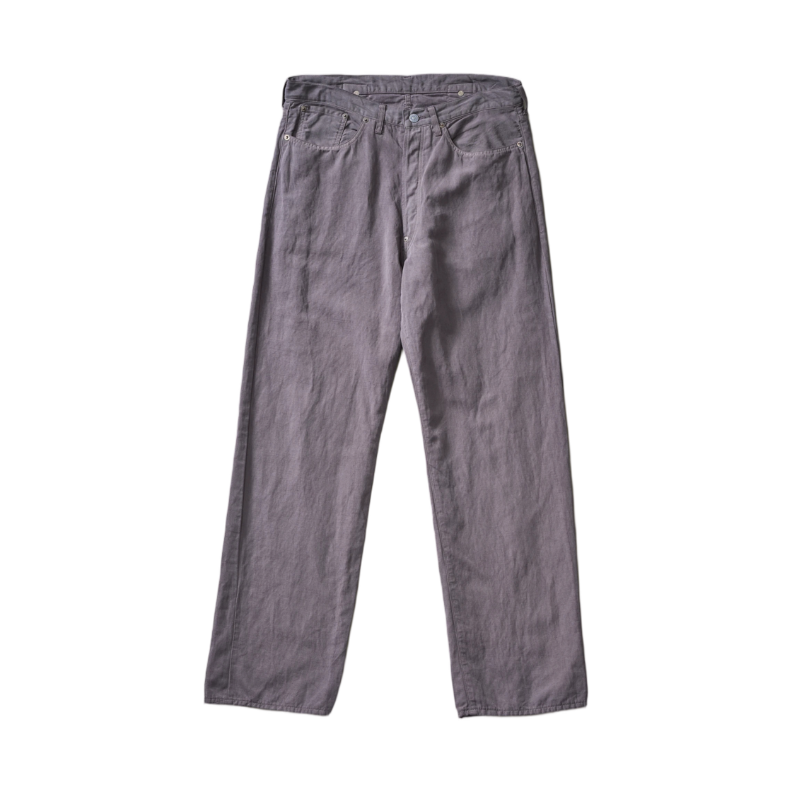 캡틴 선샤인 x 레이디 화이트 코튼 리넨 팬츠 더스트 그레이(Kaptain Sunshine x Lady White Cotton Linen Pant Dust Grey)
