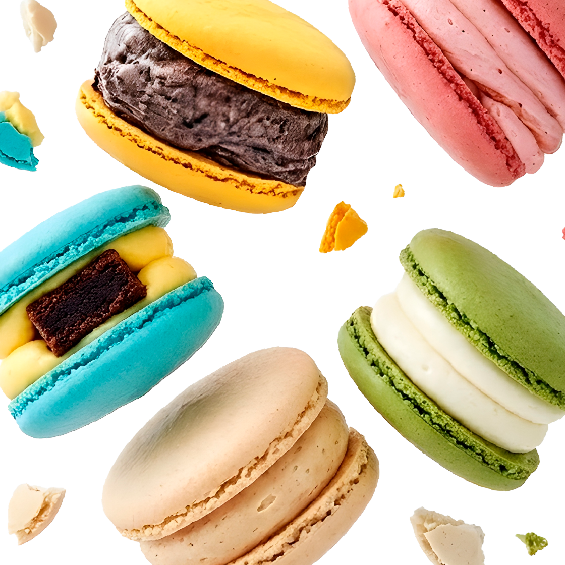 널담 두바이 쫀득 뚱카롱 8구 1박스 (초코/ 피스타치오맛, 개당 50g)(Nuldam Dubai-Inspired Thick-Filled Macaron Collection (8 units)) - 2