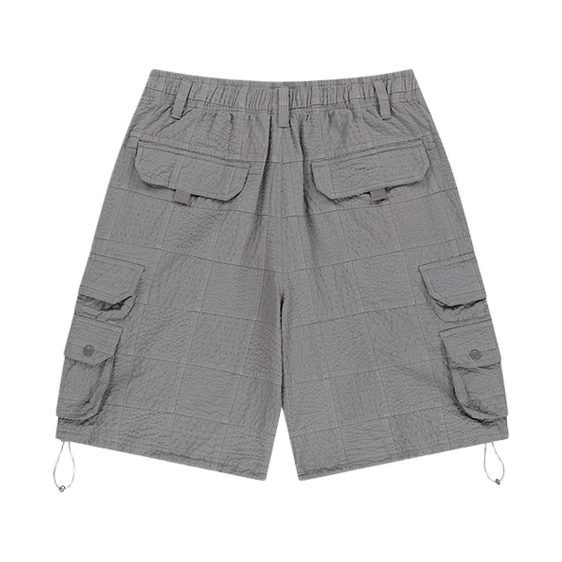 [트리플적립] 썬러브 시어서커 패치워크 카고 쇼츠 그레이([트리플적립] SUNLOVE Seersucker Patchwork Cargo Shorts Grey) - 2