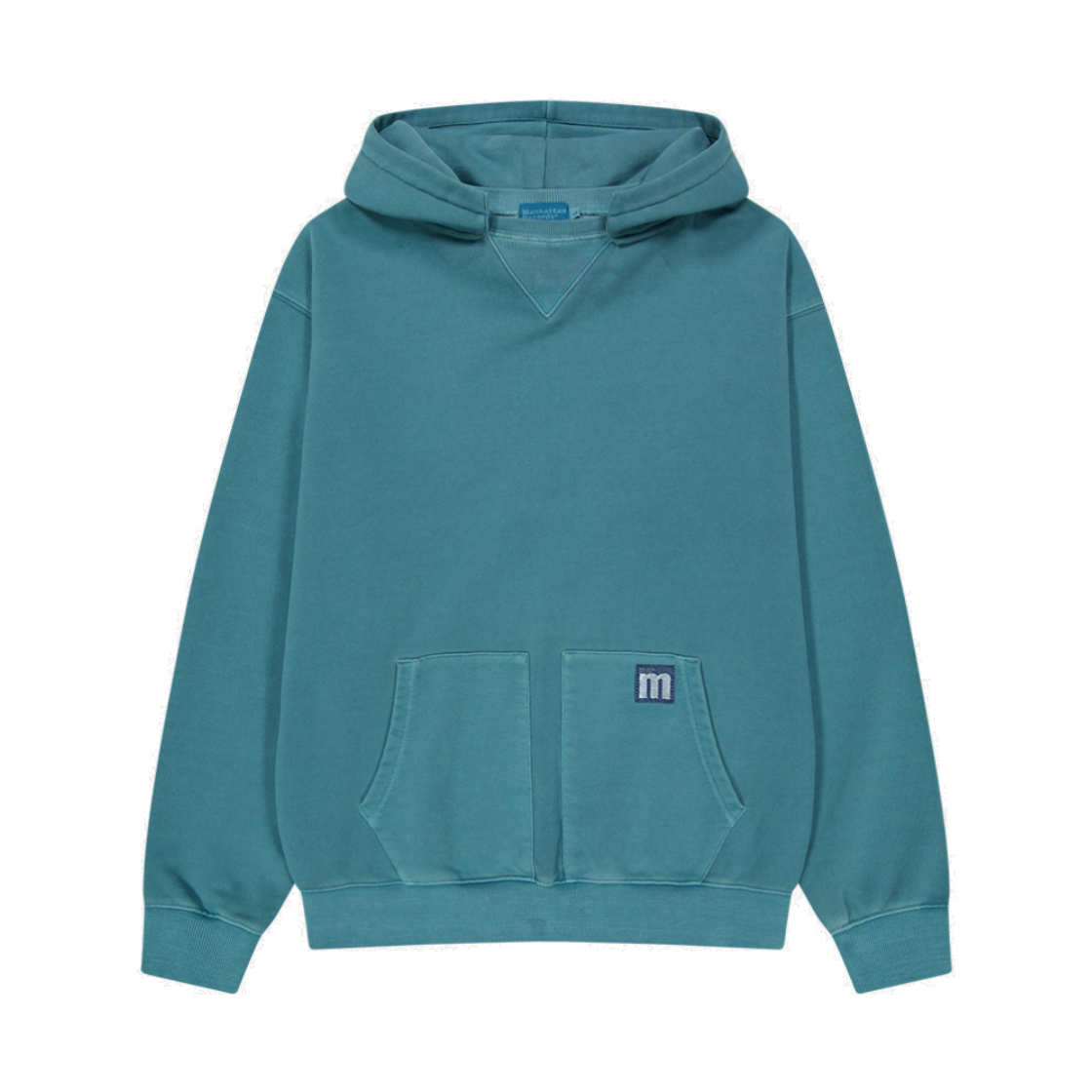 맨하탄 레코즈 피그먼트 스플릿 포켓 후디 - 블루(Manhattan Records PM Split Pocket Hoodie - Blue)