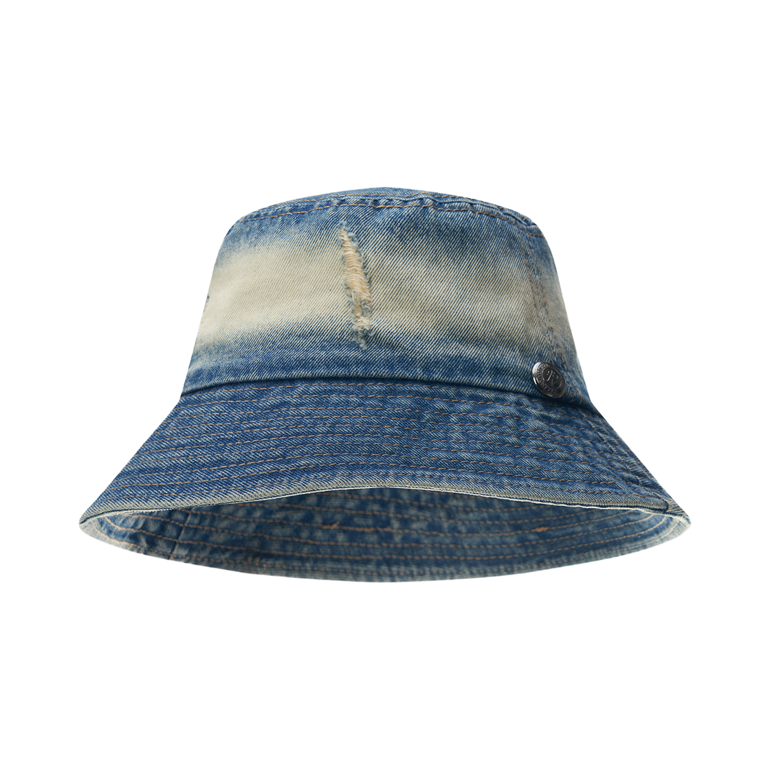올인컴플리트 빈티지 블리칭 데님 버킷햇 진청(Allincomplete Vintage Bleaching Denim Bucket Hat Dark Blue Denim)
