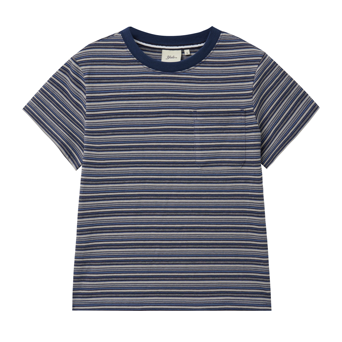 예일 우먼즈 멀티 스트라이프 티셔츠_네이비(Yale Women’s Multi Stripe T-Shirt_Navy)