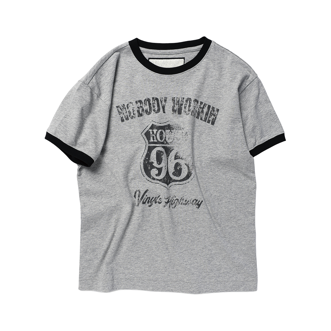 더바이닐하우스 노바디 워크 링거 티셔츠 그레이(Thevinylhouse Nobody Work Ringer Tee Grey) - 3