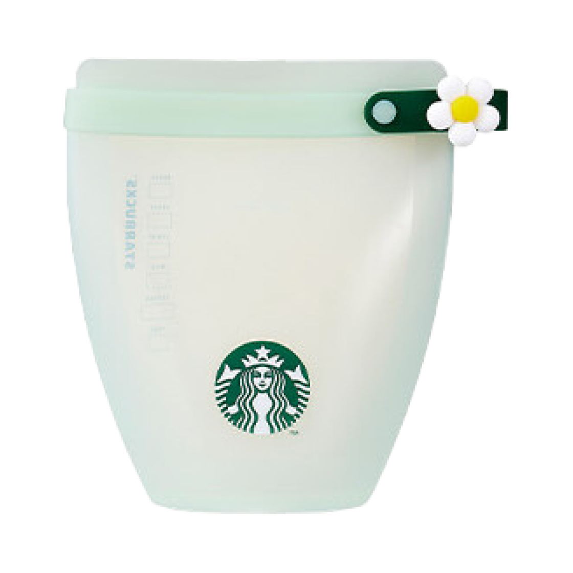 스타벅스 스프링 실리콘 푸드백 그린(Starbucks Spring Silicone Food Bag Green)
