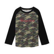 Thevinylhouse Love Raglan Ls Tee (W) Camo