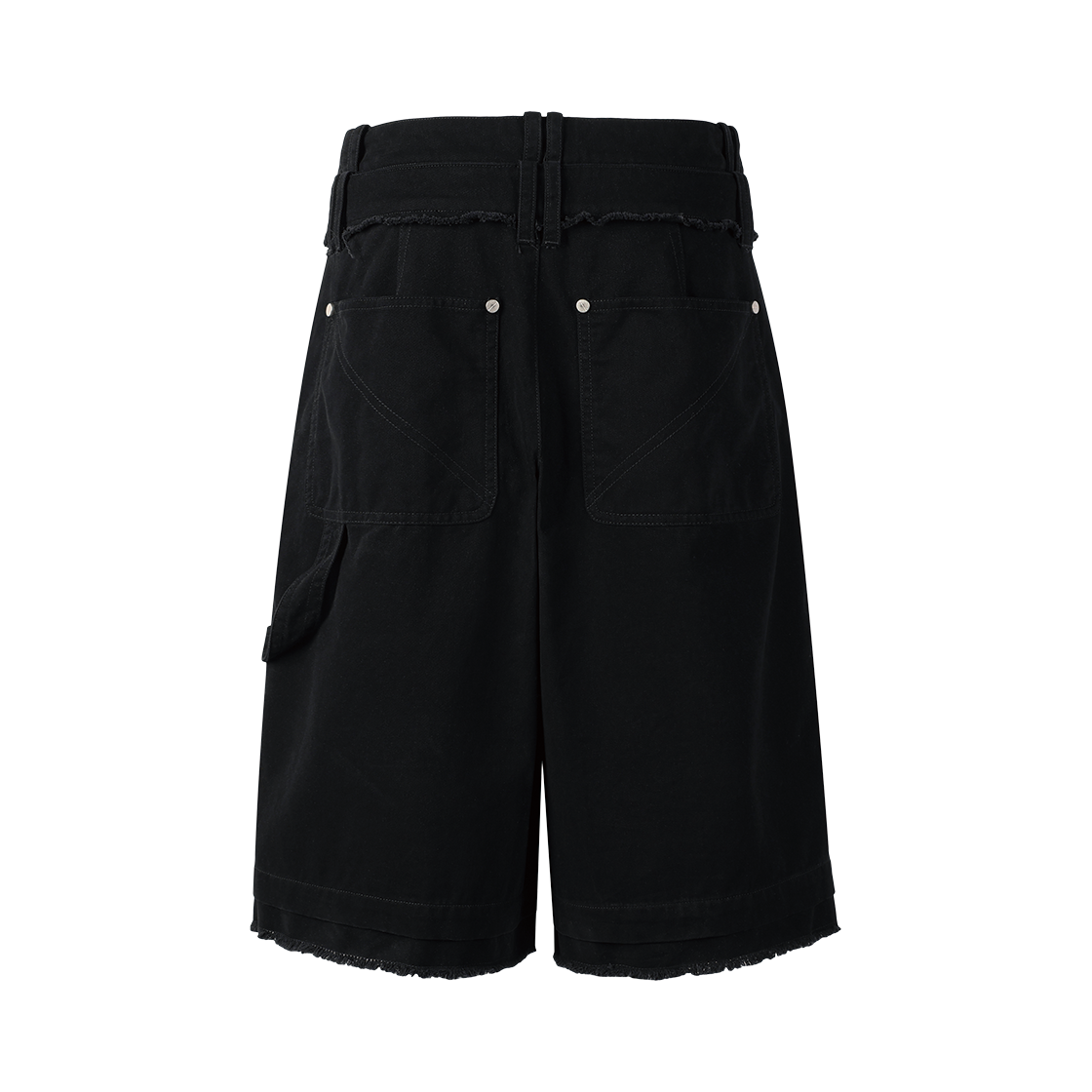 더바이닐하우스 더블 레이어드 쇼츠 블랙(Thevinylhouse Double Layered Shorts Black) - 3