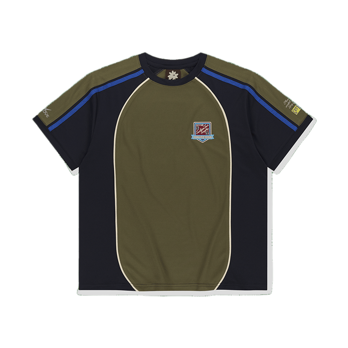 [트리플적립] 썬러브 트랙 저지 티 올리브([트리플적립] SUNLOVE Track Jersey Tee Olive) - 1